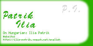 patrik ilia business card